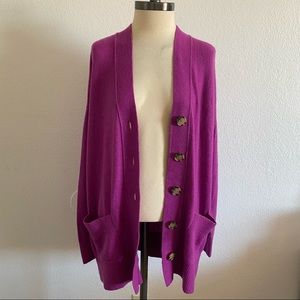 Loft hot pink cardigan size S New
